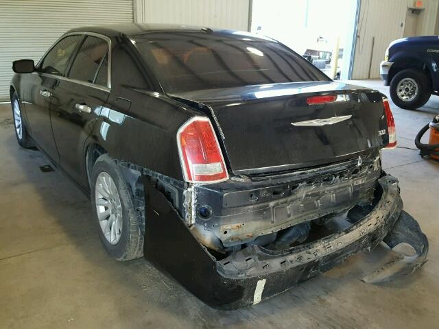 2C3CCAAGXCH289172 - 2012 CHRYSLER 300 BLACK photo 3