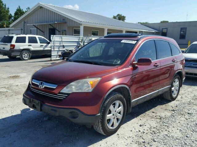 JHLRE38748C040400 - 2008 HONDA CR-V EXL RED photo 2