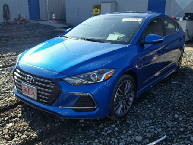 KMHD04LB9JU479210 - 2018 HYUNDAI ELANTRA SP BLUE photo 2