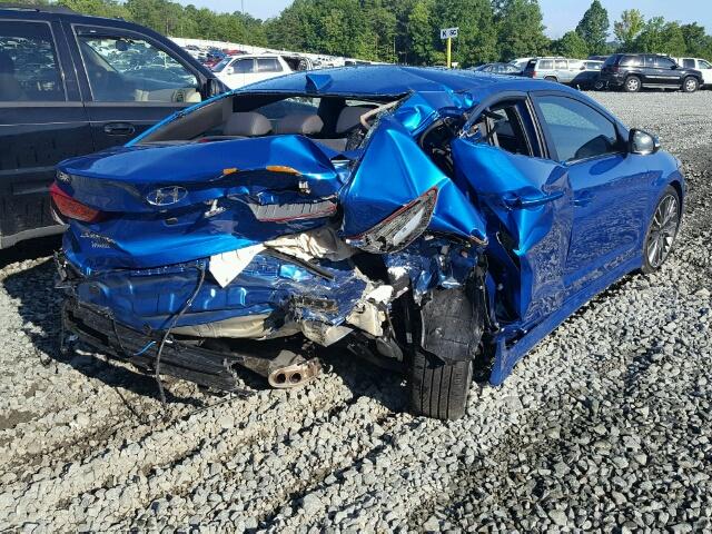 KMHD04LB9JU479210 - 2018 HYUNDAI ELANTRA SP BLUE photo 4