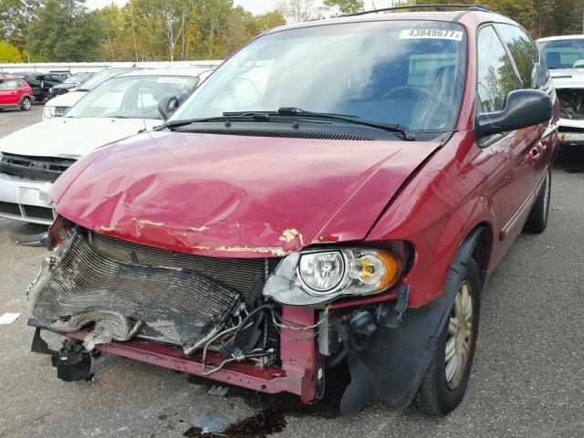 2A4GP54L46R906351 - 2006 CHRYSLER TOWN & COU MAROON photo 2