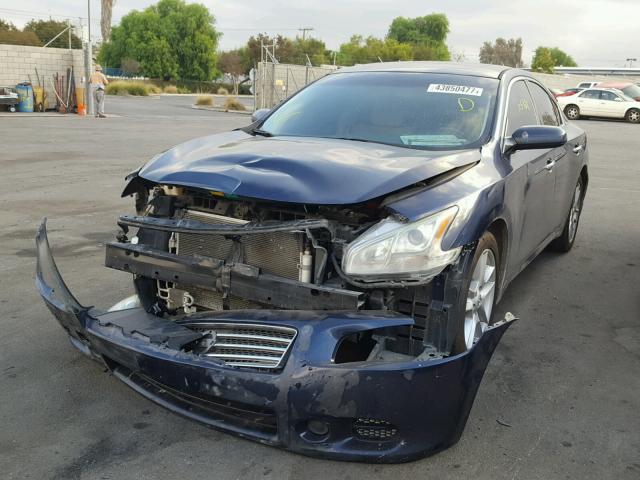 1N4AA51E89C827027 - 2009 NISSAN MAXIMA S BLUE photo 2