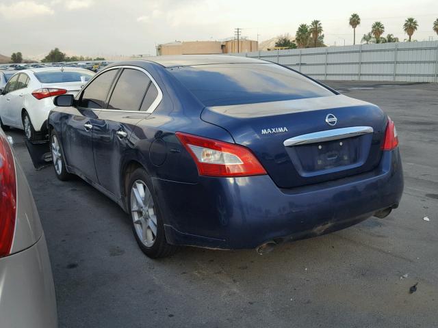 1N4AA51E89C827027 - 2009 NISSAN MAXIMA S BLUE photo 3