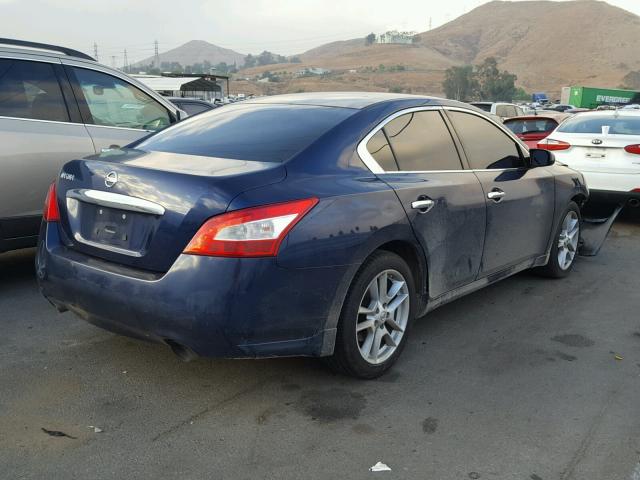 1N4AA51E89C827027 - 2009 NISSAN MAXIMA S BLUE photo 4