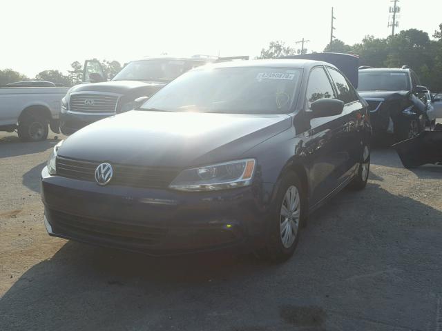 3VW2K7AJXEM334850 - 2014 VOLKSWAGEN JETTA BASE 蓝色 照片 2