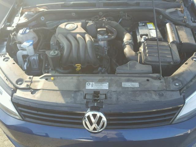 3VW2K7AJXEM334850 - 2014 VOLKSWAGEN JETTA BASE 蓝色 照片 7
