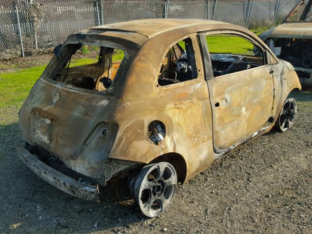 3C3CFFGE1FT623210 - 2015 FIAT 500 ELECTR BURN photo 4