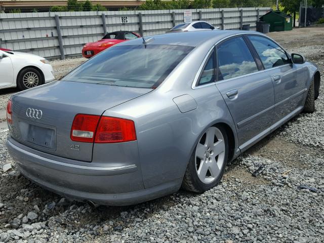 WAULL44E46N019726 - 2006 AUDI A8 4.2 QUA SILVER photo 4