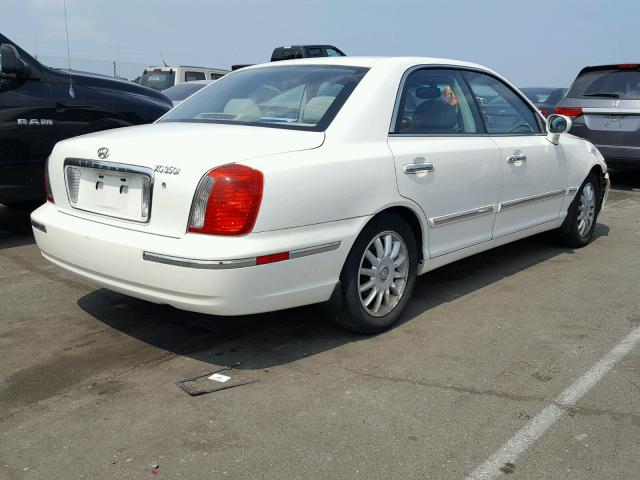 KMHFU45E94A300187 - 2004 HYUNDAI XG 350 WHITE photo 4