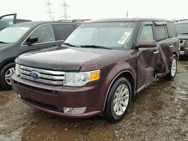 2FMGK5CC5BBD04479 - 2011 FORD FLEX SEL PURPLE photo 2