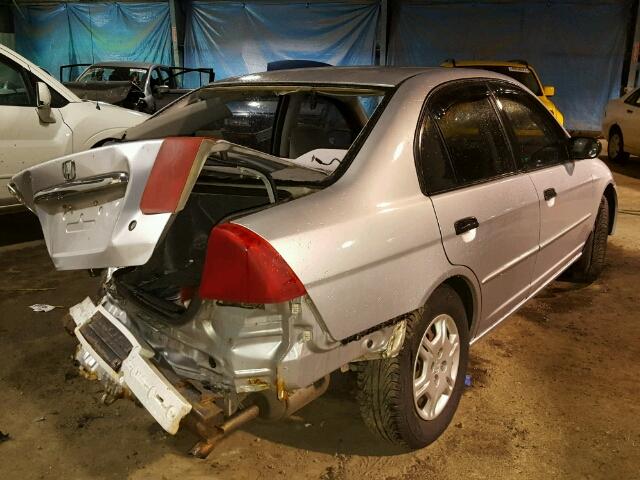 1HGES16511L065109 - 2001 HONDA CIVIC LX SILVER photo 4