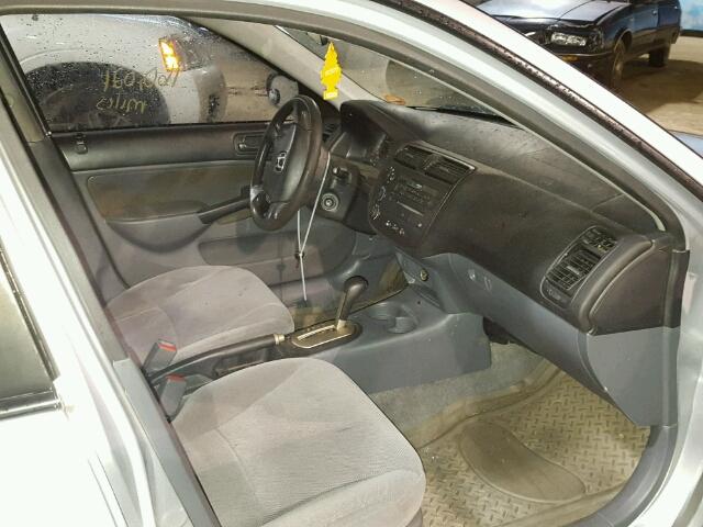 1HGES16511L065109 - 2001 HONDA CIVIC LX SILVER photo 5