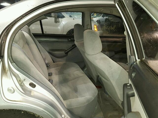 1HGES16511L065109 - 2001 HONDA CIVIC LX SILVER photo 6