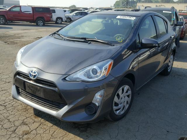 JTDKDTB32F1111626 - 2015 TOYOTA PRIUS C GRAY photo 2