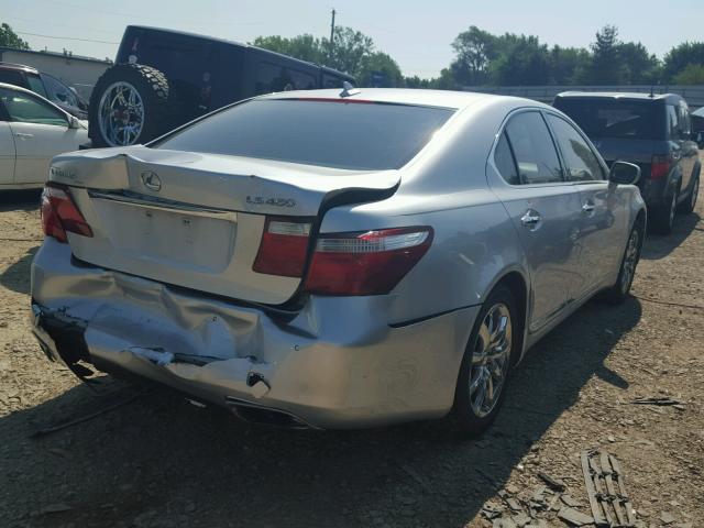 JTHBL46F075035734 - 2007 LEXUS LS 460 SILVER photo 4