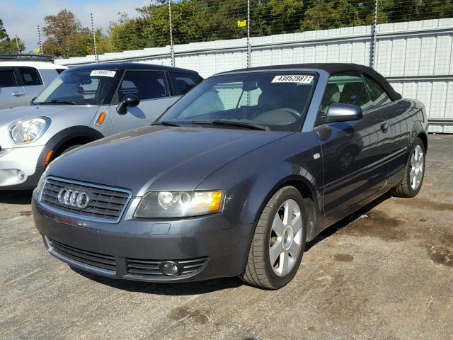 WAUAC48H05K011053 - 2005 AUDI A4 GRAY photo 2