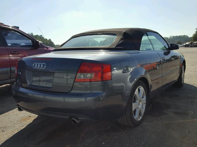 WAUAC48H05K011053 - 2005 AUDI A4 GRAY photo 4