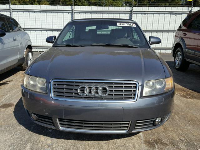 WAUAC48H05K011053 - 2005 AUDI A4 GRAY photo 9