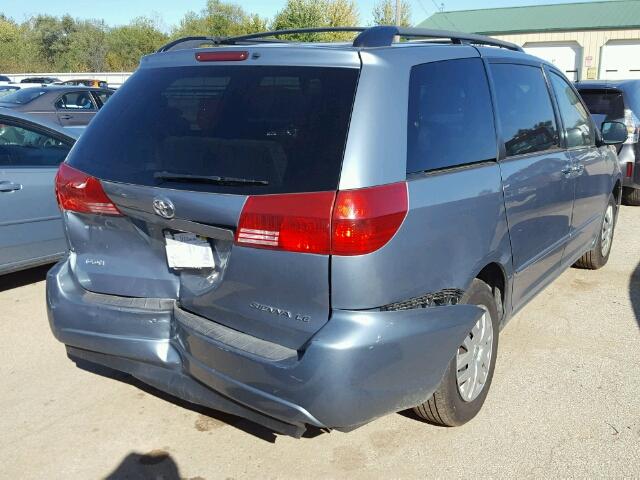 5TDZA23C55S296191 - 2005 TOYOTA SIENNA CE GRAY photo 4