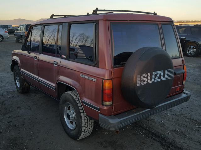 JACCH58E9J7918694 - 1988 ISUZU TROOPER II MAROON photo 3