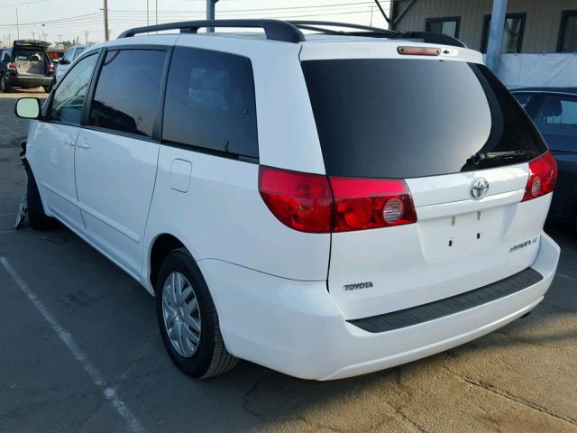 5TDZK23C59S258107 - 2009 TOYOTA SIENNA CE WHITE photo 3