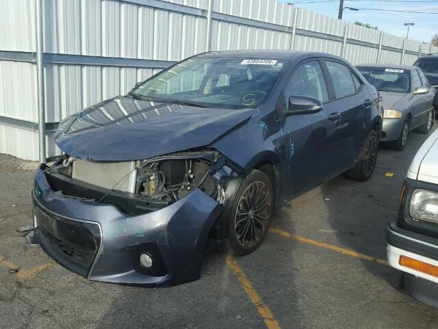 5YFBURHE8FP201077 - 2015 TOYOTA COROLLA L GRAY photo 2