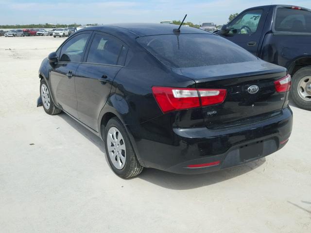 KNADM4A31D6250420 - 2013 KIA RIO LX BLACK photo 3