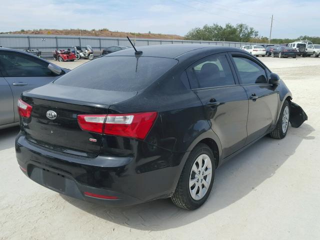 KNADM4A31D6250420 - 2013 KIA RIO LX BLACK photo 4