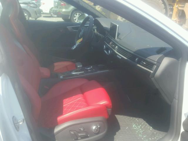 WAUC4CF57JA066351 - 2018 AUDI S5 PRESTIG WHITE photo 5