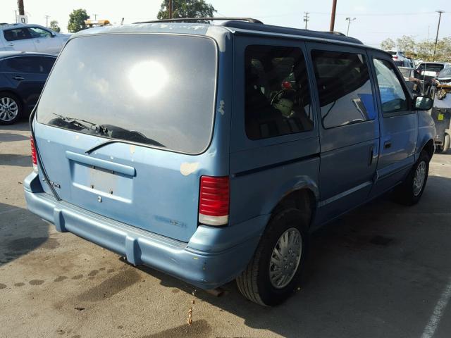 2P4GH2531RR722632 - 1994 PLYMOUTH VOYAGER BLUE photo 4