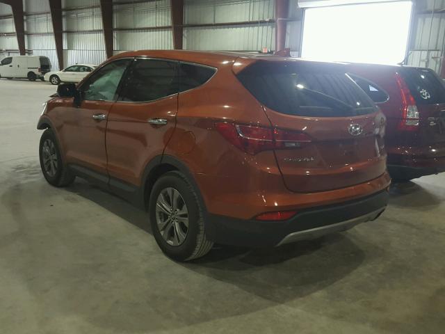 5XYZT3LB7GG368077 - 2016 HYUNDAI SANTA FE S ORANGE photo 3