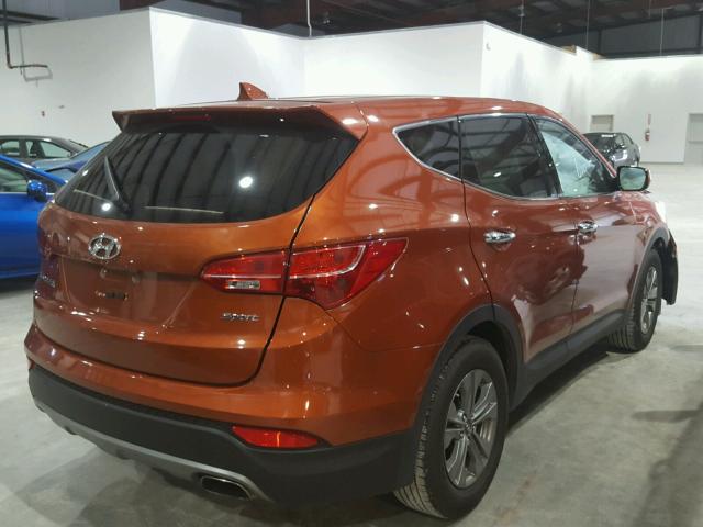 5XYZT3LB7GG368077 - 2016 HYUNDAI SANTA FE S ORANGE photo 4