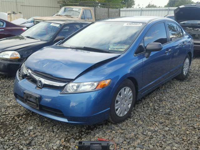 1HGFA15286L051343 - 2006 HONDA CIVIC DX BLUE photo 2