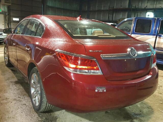 1G4GC5EG9AF258813 - 2010 BUICK LACROSSE C RED photo 3