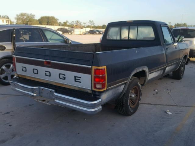 1B7HE16Y1NS652953 - 1992 DODGE D-SERIES BLACK photo 4