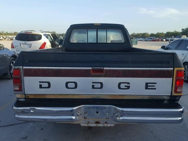 1B7HE16Y1NS652953 - 1992 DODGE D-SERIES BLACK photo 6