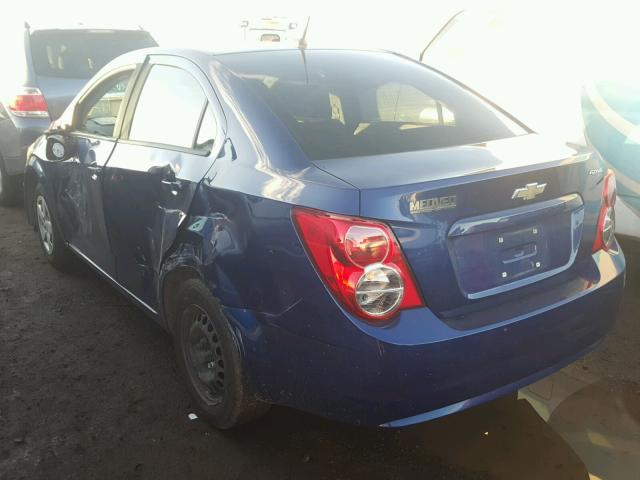 1G1JB5SH3E4117501 - 2014 CHEVROLET SONIC LS BLUE photo 3