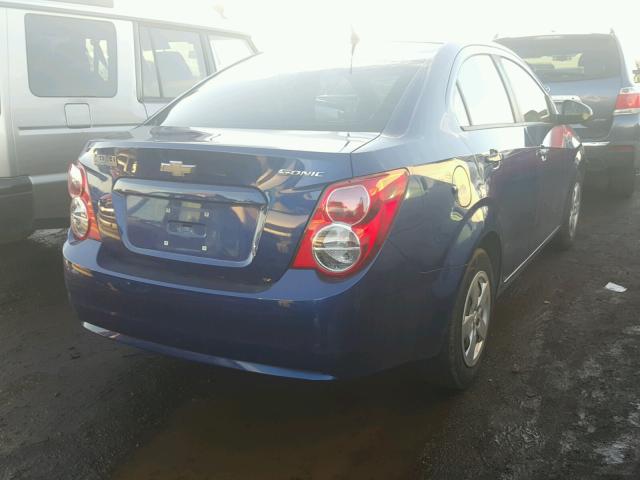 1G1JB5SH3E4117501 - 2014 CHEVROLET SONIC LS BLUE photo 4