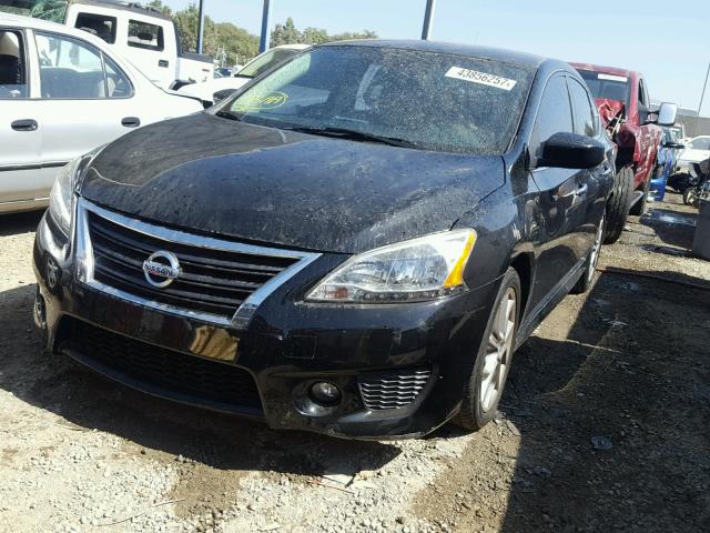 3N1AB7AP7DL705148 - 2013 NISSAN SENTRA S BLACK photo 2