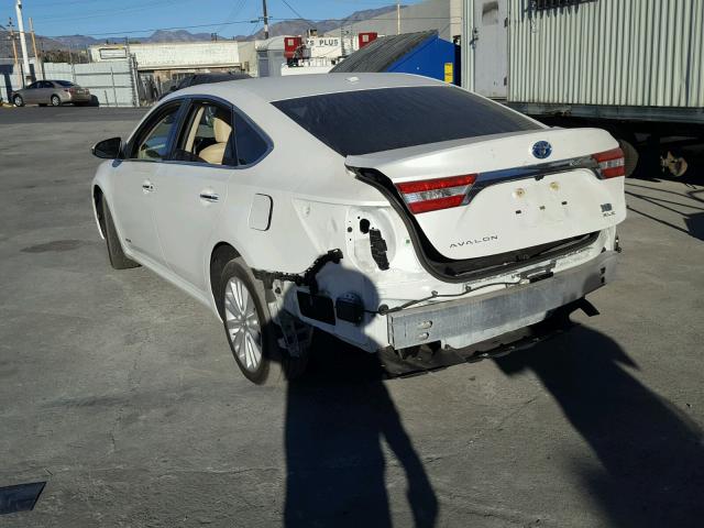 4T1BD1EB9FU037882 - 2015 TOYOTA AVALON HYB WHITE photo 3