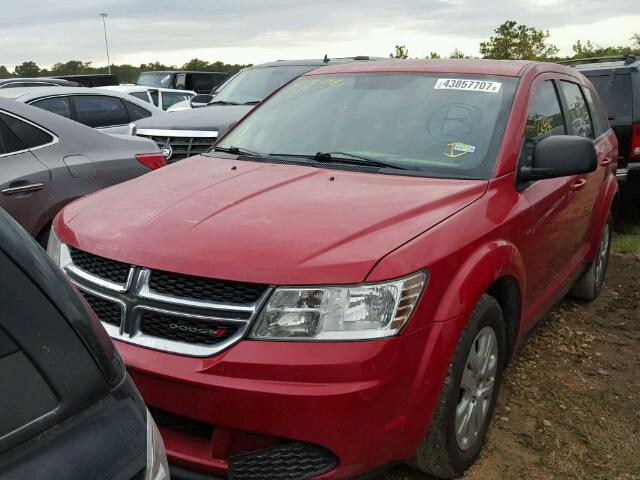 3C4PDCABXFT547857 - 2015 DODGE JOURNEY SE RED photo 2