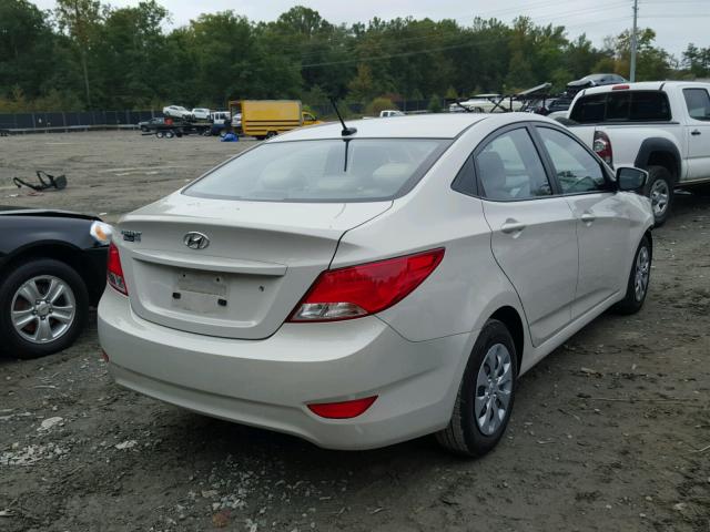 KMHCT4AE7HU253645 - 2017 HYUNDAI ACCENT SE BEIGE photo 4