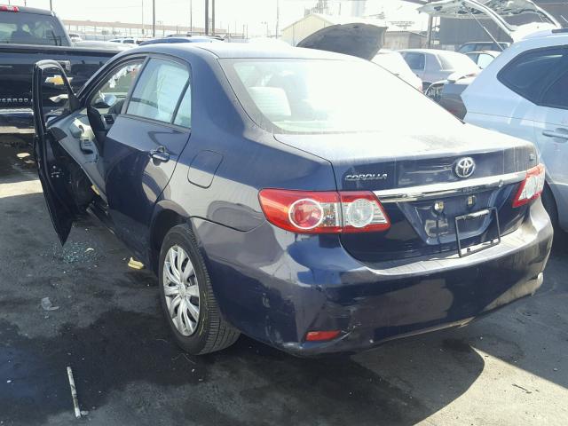 2T1BU4EE7CC812060 - 2012 TOYOTA COROLLA BA BLUE photo 3