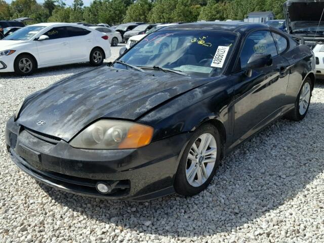 KMHHN65F44U117594 - 2004 HYUNDAI TIBURON BLACK photo 2