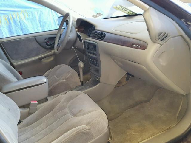 1G1NE52J1X6180390 - 1999 CHEVROLET MALIBU LS მუქწითელი ფოტო 5