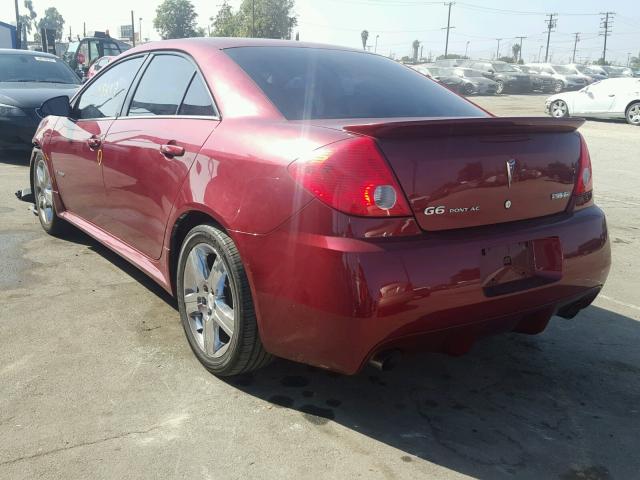 1G2ZL577194239159 - 2009 PONTIAC G6 GXP RED photo 3