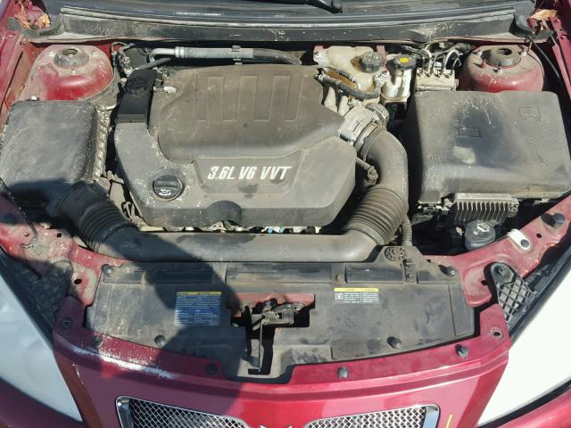 1G2ZL577194239159 - 2009 PONTIAC G6 GXP RED photo 7