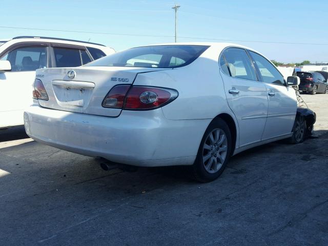 JTHBA30G645052891 - 2004 LEXUS ES 330 WHITE photo 4