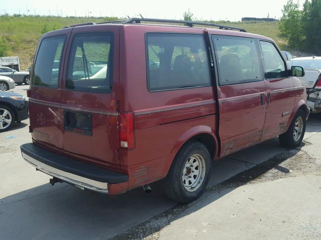 1GKEL19WXRB529519 - 1994 GMC SAFARI XT BURGUNDY photo 4