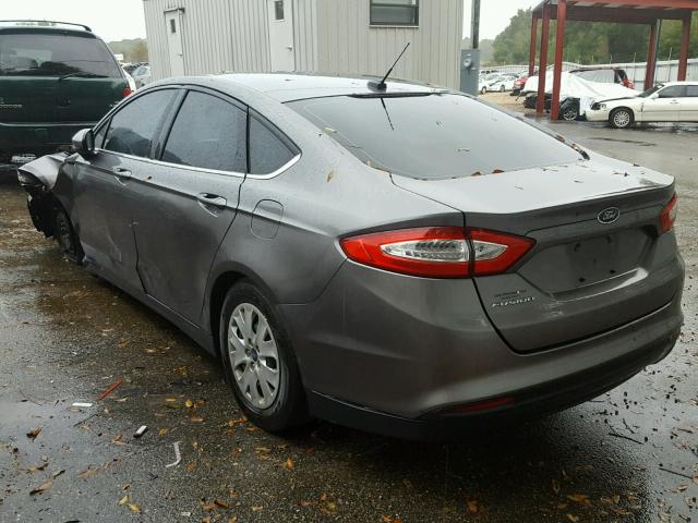 3FA6P0G70DR188961 - 2013 FORD FUSION S CHARCOAL photo 3